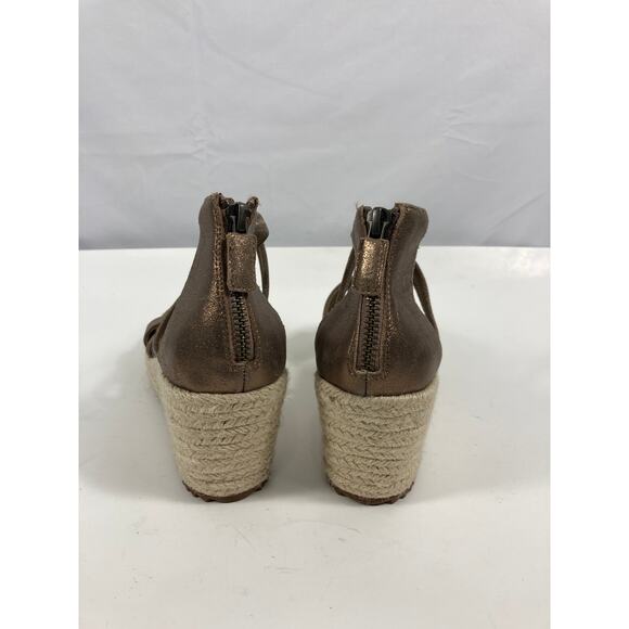 Eileen Fisher Wanda Strappy Leather Wedge Size 7 - Picture 4 of 6